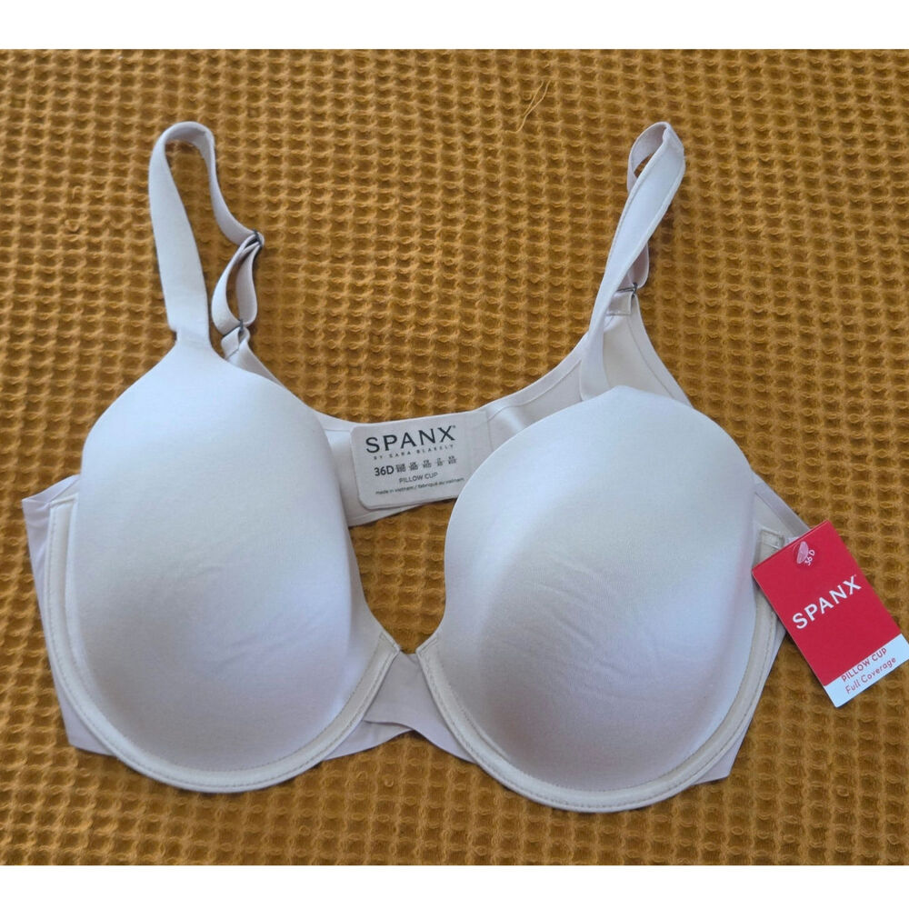 Spanx Pillow Cup Full Coverage Bra Ultra Soft No Dig Straps 36D in Nude
